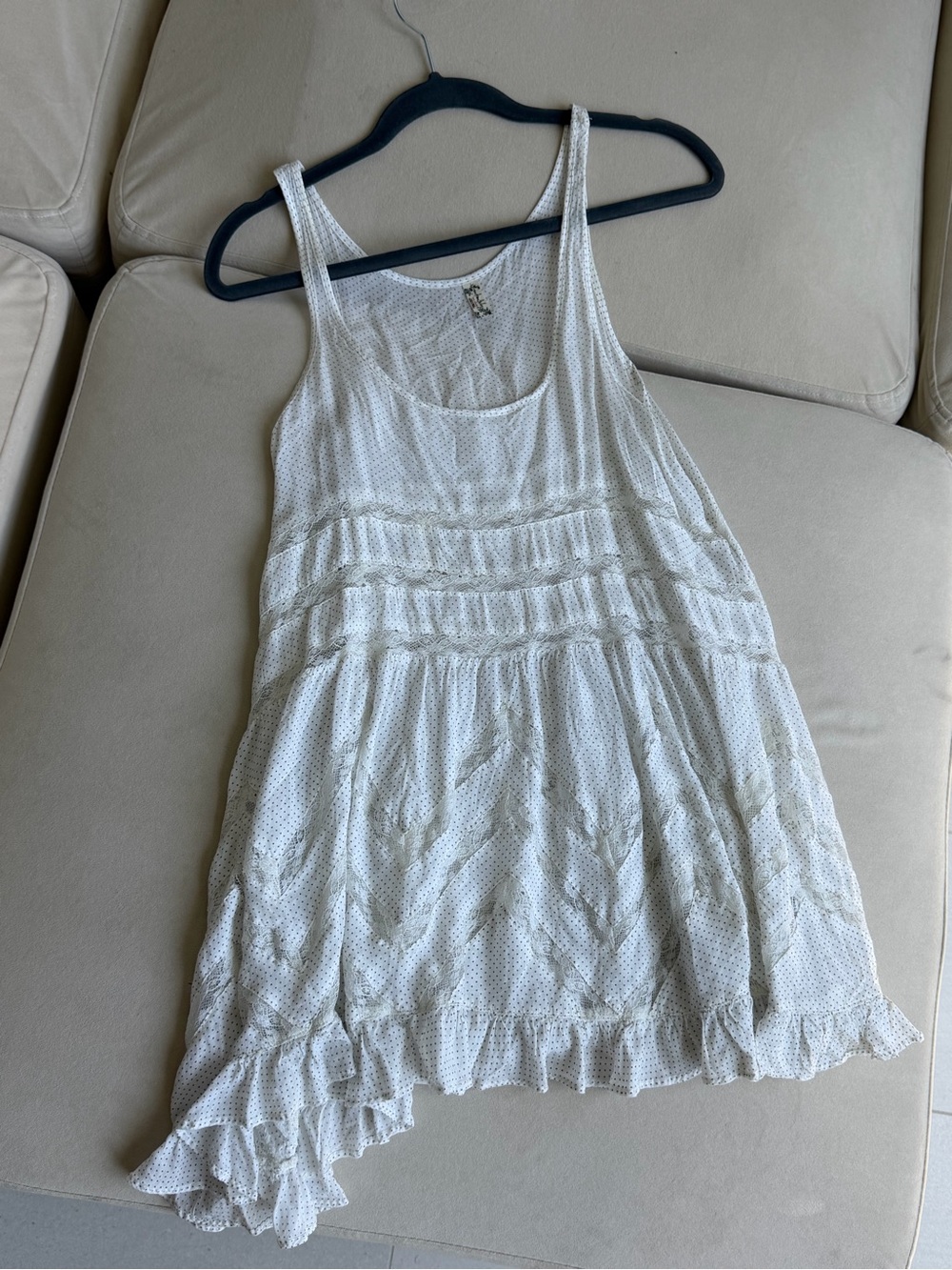 Intimately Free People Voile and Lace Trapeze White
Mini Dress Size XS